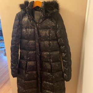 Vera Wang Fitted Long Down Winter Coat XS $449
